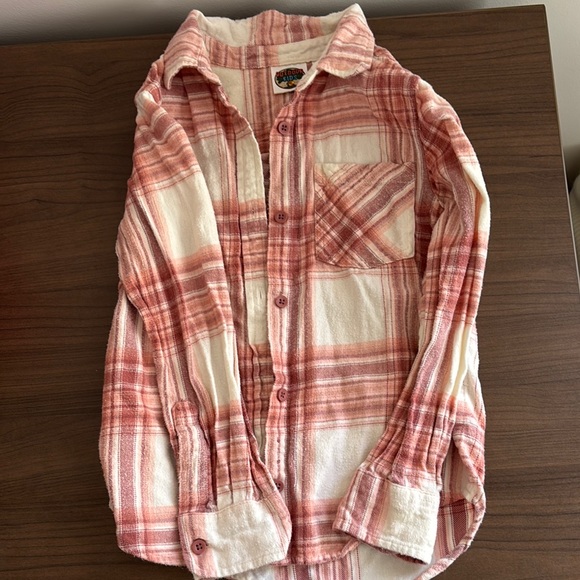 Other - Red and White Plaid Button-Up Shirt